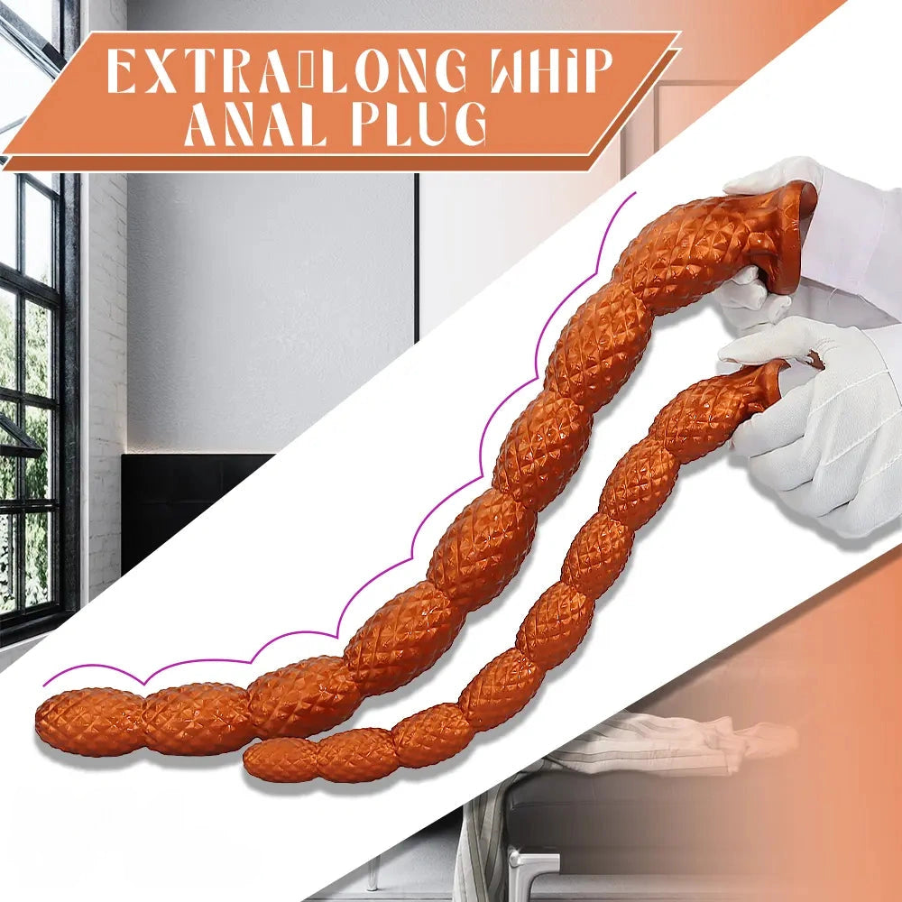 15.74in 23.62in Extra Long Whip Anal Plug Dildo Adult Couple Foreplay Toy