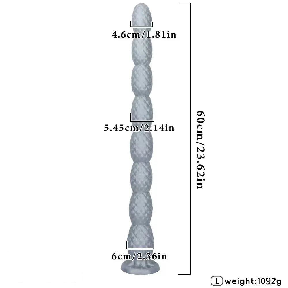 15.74in 23.62in Extra Long Whip Anal Plug Dildo Adult Couple Foreplay Toy