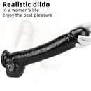 15.74in Extra Big Long Black Dildo Real BDSM Sex Toy For G spot Sex
