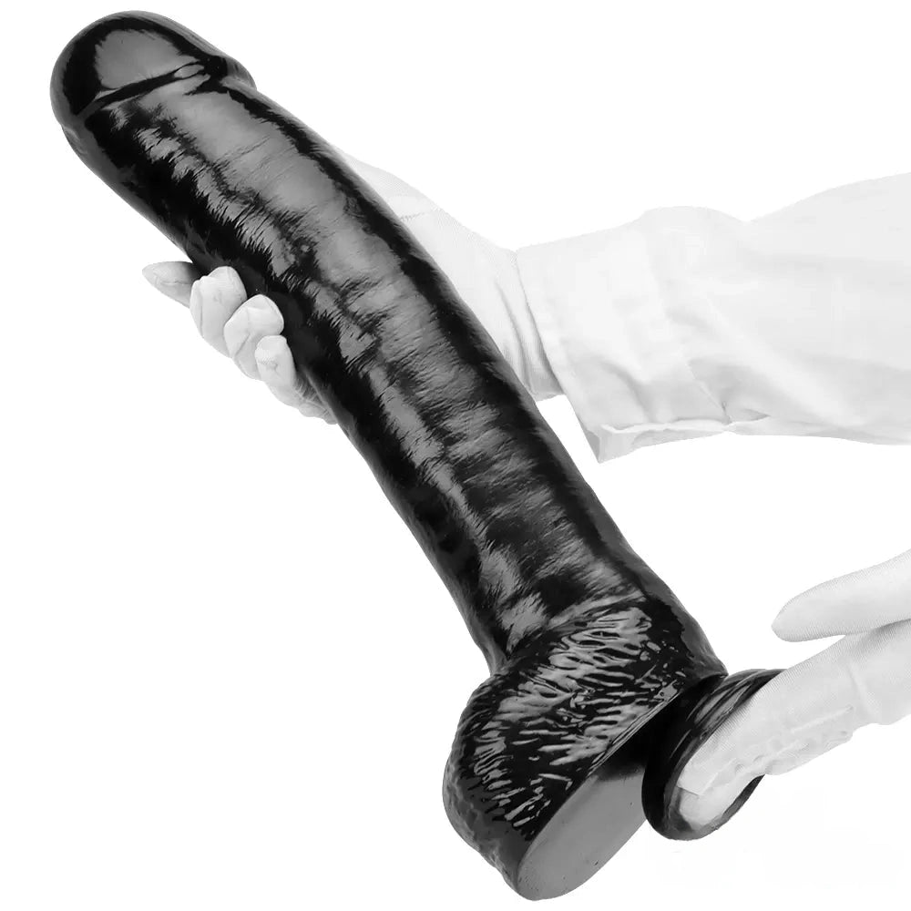 15.74in Extra Big Long Black Dildo Real BDSM Sex Toy For G spot Sex