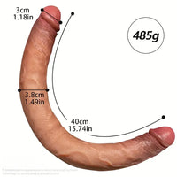 15.74in Soft Silicone Double-Headed Huge Long Anal Dildo For Lesbian