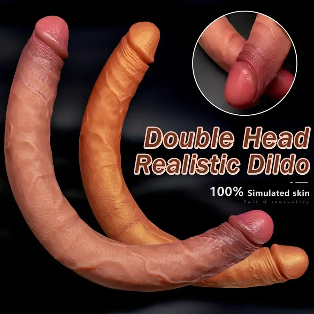 15.74in Soft Silicone Double-Headed Huge Long Anal Dildo For Lesbian