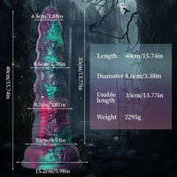 15.74in Thick Monster Skull Alien Fantasy Silicone Huge Long Dildo