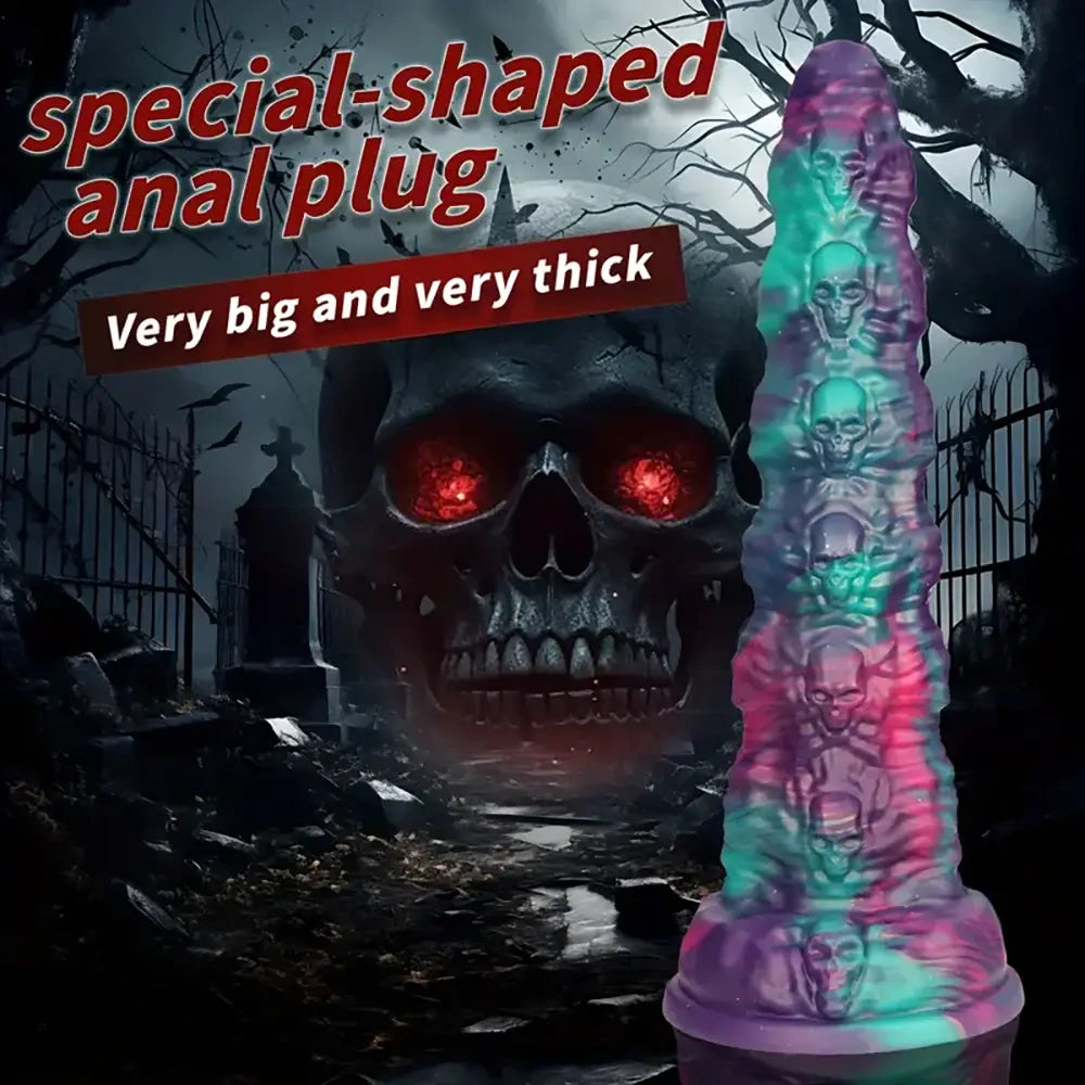 15.74in Thick Monster Skull Alien Fantasy Silicone Huge Long Dildo