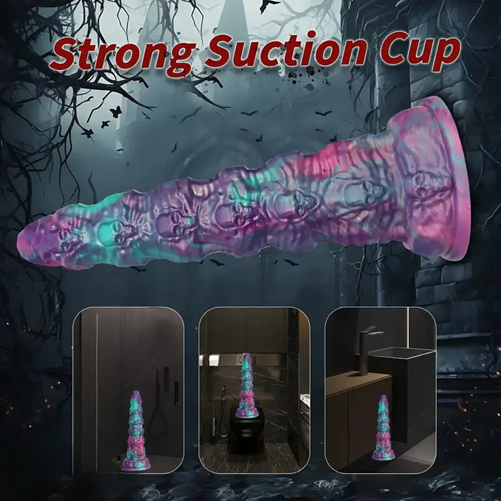 15.74in Thick Monster Skull Alien Fantasy Silicone Huge Long Dildo