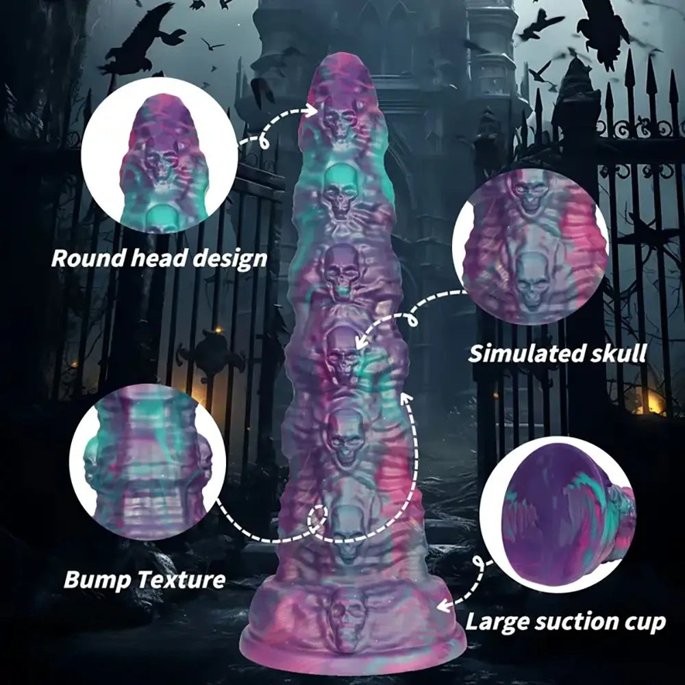 15.74in Thick Monster Skull Alien Fantasy Silicone Huge Long Dildo