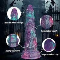15.74in Thick Monster Skull Alien Fantasy Silicone Huge Long Dildo