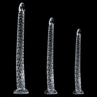 15.75in 19.69in 23.62in Huge Long Snake Scaly Clear Dildo Adult Toy