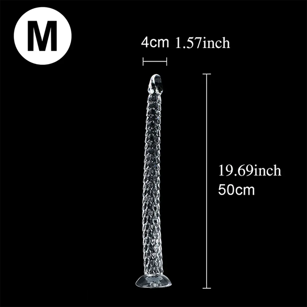 15.75in 19.69in 23.62in Huge Long Snake Scaly Clear Dildo Adult Toy
