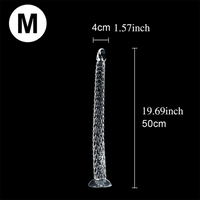 15.75in 19.69in 23.62in Huge Long Snake Scaly Clear Dildo Adult Toy
