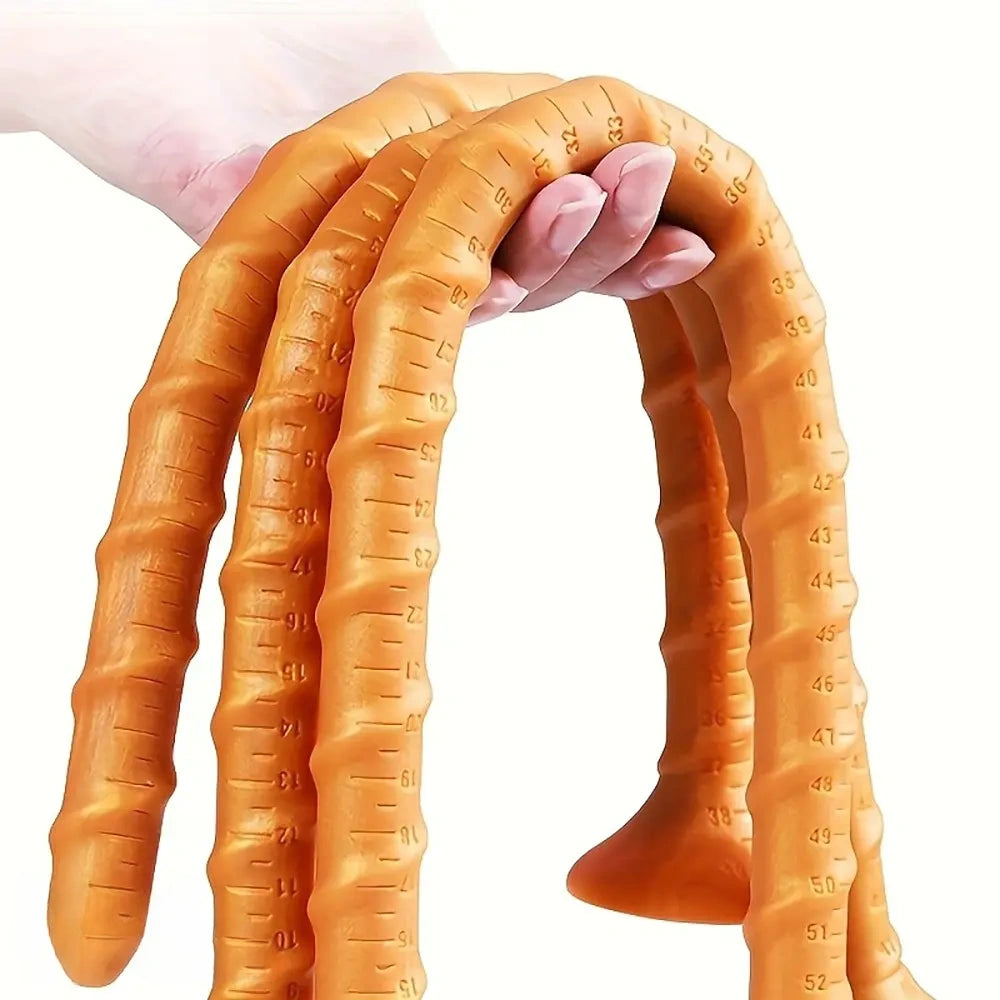 15.78in 19.28in 23.42in Extra-Long Silicone Male Female Dildo With Scale