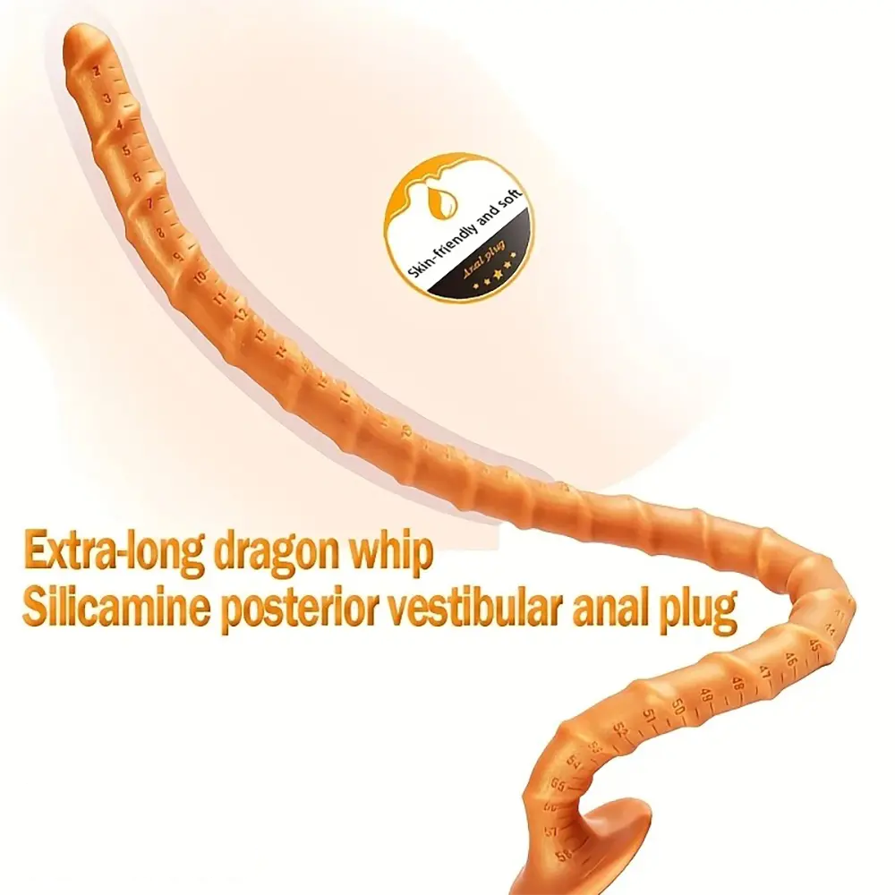 15.78in 19.28in 23.42in Extra-Long Silicone Male Female Dildo With Scale