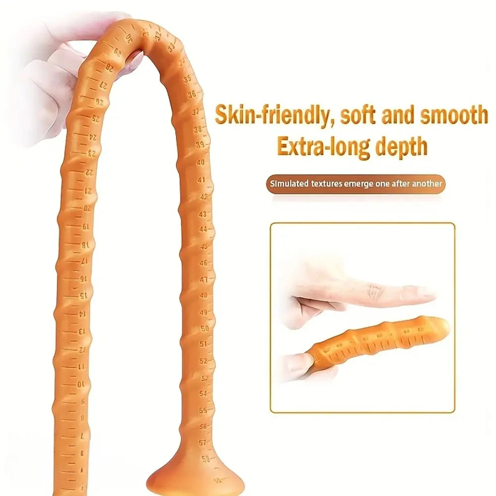 15.78in 19.28in 23.42in Extra-Long Silicone Male Female Dildo With Scale