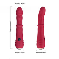 3 In 1 Steel Ball Sliding Heating Clitoral G-Spot Vibrators
