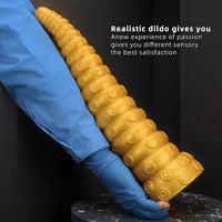 15in Gold Silicone Octopus Legs Extra Large Thick Long Dildo For Love