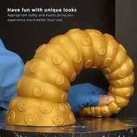 15in Gold Silicone Octopus Legs Extra Large Thick Long Dildo For Love