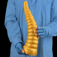 15in Gold Silicone Octopus Legs Extra Large Thick Long Dildo For Love