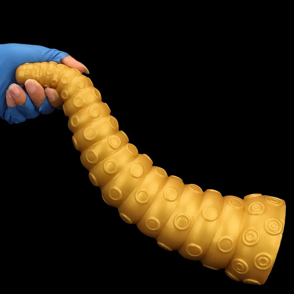 15in Gold Silicone Octopus Legs Extra Large Thick Long Dildo For Love