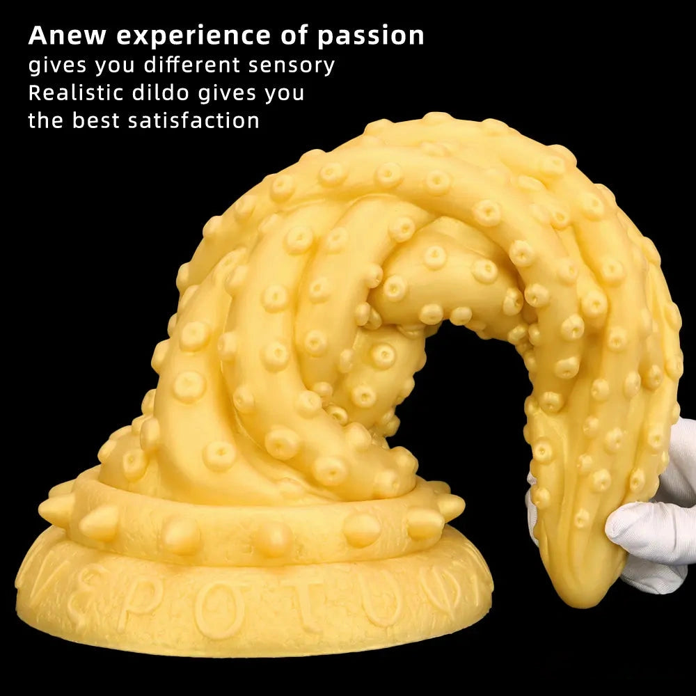 15in Liquid Large Soft Silicone Fantasy Thick Octopus Dildo Love Toy