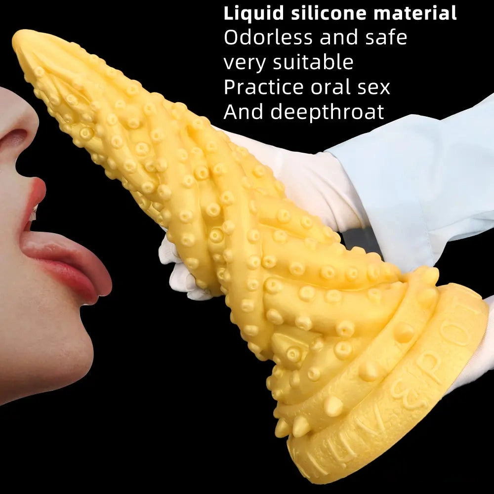 15in Liquid Large Soft Silicone Fantasy Thick Octopus Dildo Love Toy
