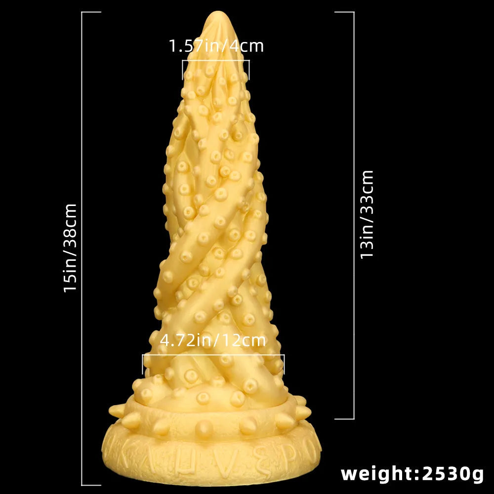 15in Liquid Large Soft Silicone Fantasy Thick Octopus Dildo Love Toy