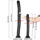 16.14in 26in Huge Black Lifelike Rebar Dildo Butt Plug For Anus