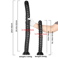 16.14in 26in Huge Black Lifelike Rebar Dildo Butt Plug For Anus