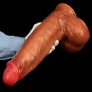 16.14in Extra Large Long Penis Liquid Silicone Dual Hardness Soft Anal Dildo