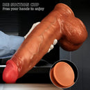 16.14in Extra Large Long Penis Liquid Silicone Dual Hardness Soft Anal Dildo