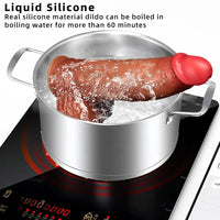 16.14in Extra Large Long Penis Liquid Silicone Dual Hardness Soft Anal Dildo