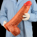 16.14in Extra Large Long Penis Liquid Silicone Dual Hardness Soft Anal Dildo