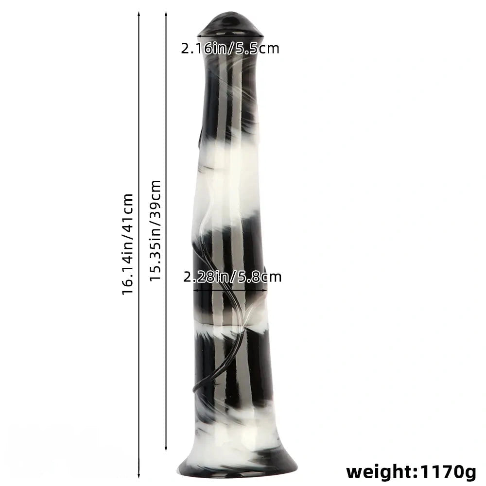 16.14in Huge Long Thick PVC Cock Dildo Gspot Massage Thick Animal Toy