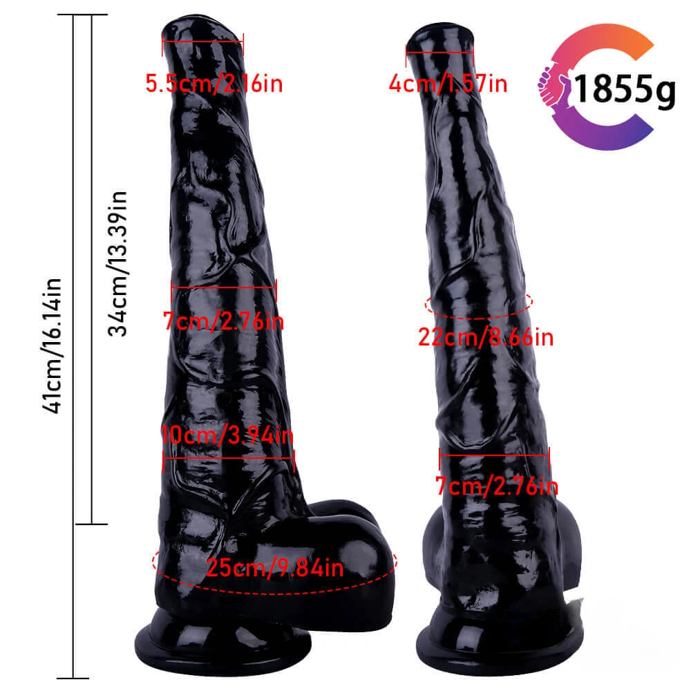 16.14in Super Huge Long Thick Horse Dildo Animal BDSM Sex Toy