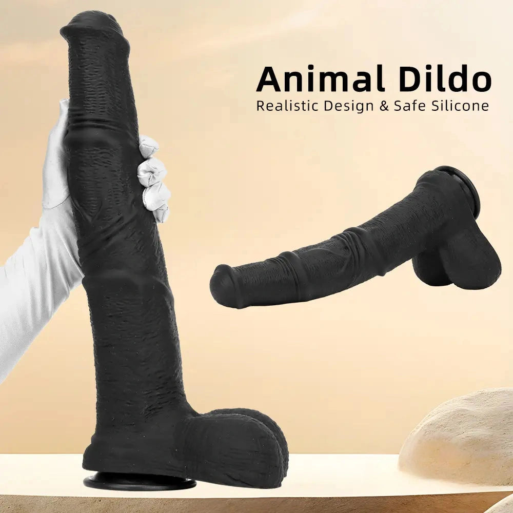 16.14in Super Long Silicone Huge Soft Animal Horse Cock Dildo Sex Toy