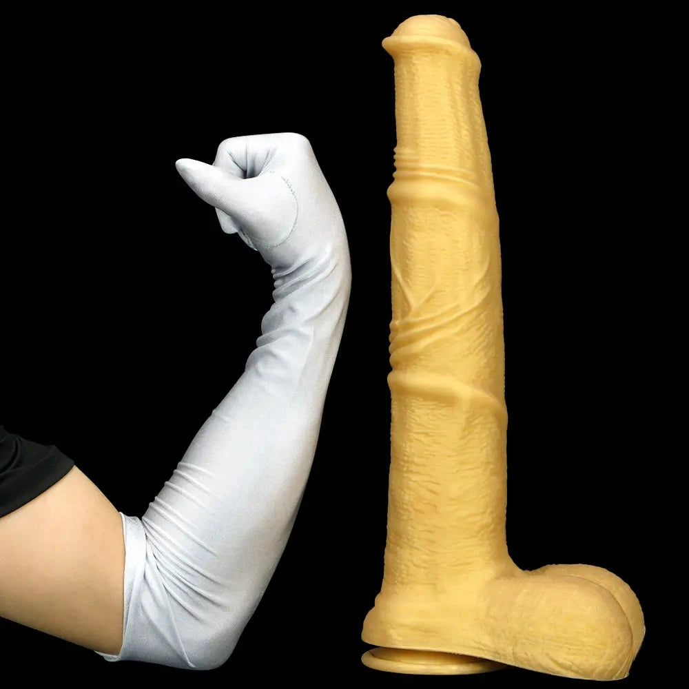 16.14in Super Long Silicone Huge Soft Animal Horse Cock Dildo Sex Toy