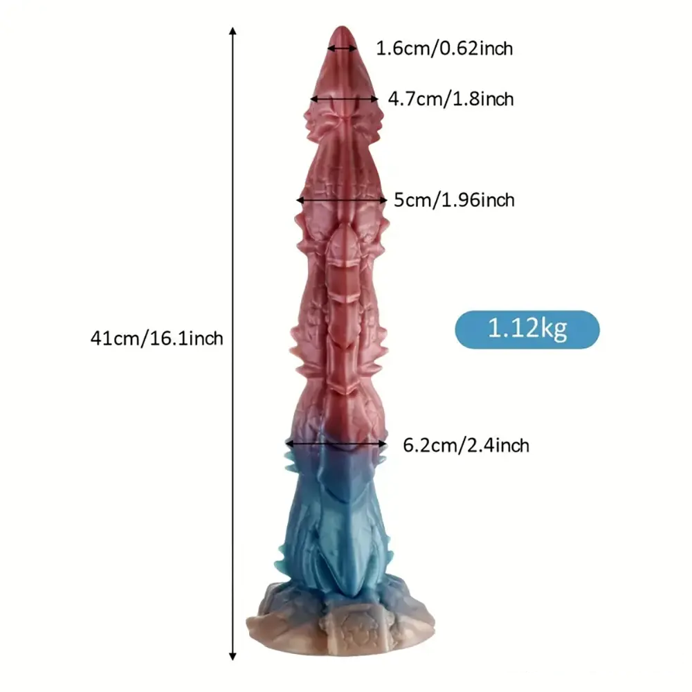 16.1in Big Long Cock Dragon Monster Silicone Dildo For Anus Vagina