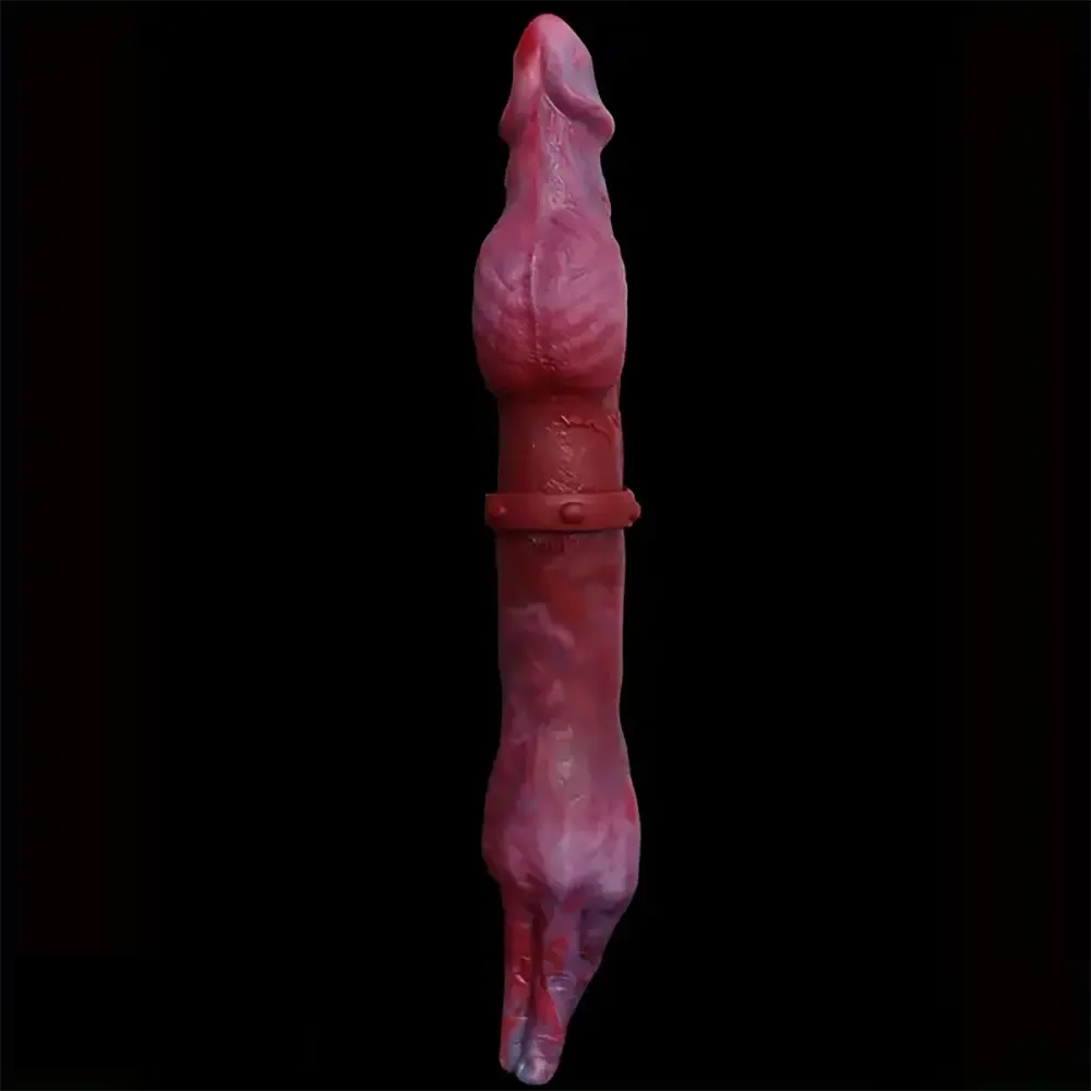 16.1in Palm Deer Cock Double-headed Unusual Penis Hand Fist Dildo