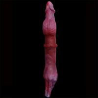 16.1in Palm Deer Cock Double-headed Unusual Penis Hand Fist Dildo