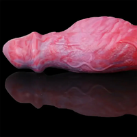 16.1in Palm Deer Cock Double-headed Unusual Penis Hand Fist Dildo