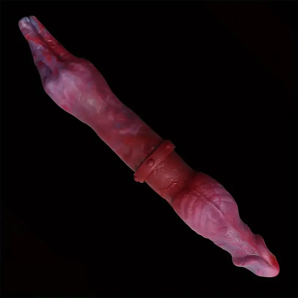 16.1in Palm Deer Cock Double-headed Unusual Penis Hand Fist Dildo