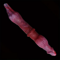 16.1in Palm Deer Cock Double-headed Unusual Penis Hand Fist Dildo
