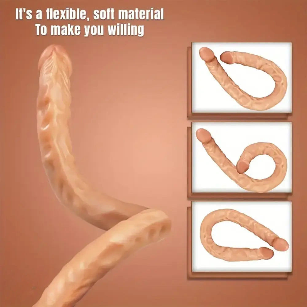 16.53in Realistic Double-Ended Dildo Adult Sex Toy For Lesbian G-spot