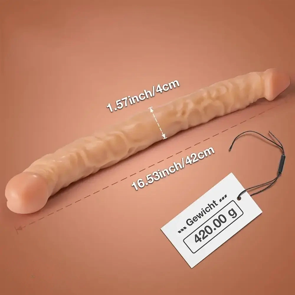 16.53in Realistic Double-Ended Dildo Adult Sex Toy For Lesbian G-spot