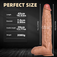 16.53in Realistic Huge Thick european Amerian Dildo For Women