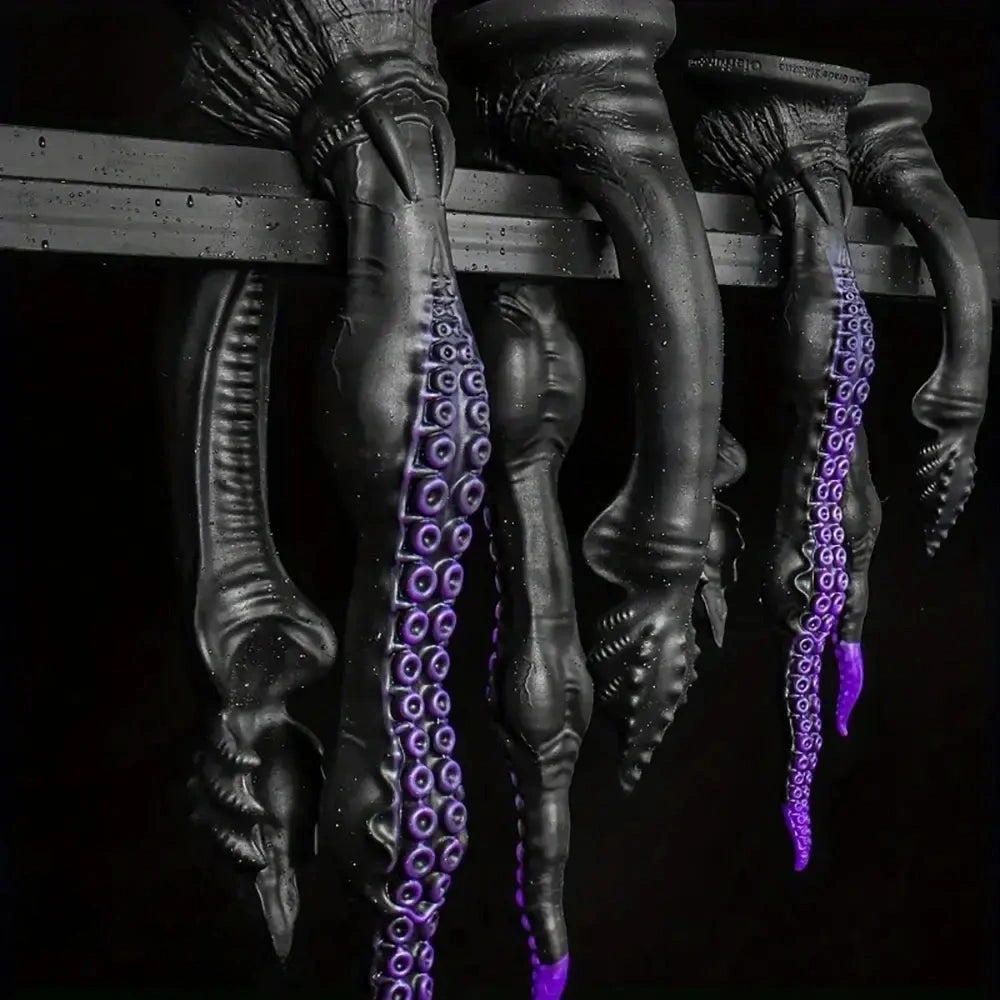 16.53in Tentacle Fantasy Silicone Dual-Headed Monster Suction Cup Dildo