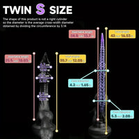 16.53in Tentacle Fantasy Silicone Dual-Headed Monster Suction Cup Dildo