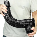 16.53in Thick Super Big Black Real Dildo For Anal Sex Stimulation
