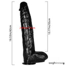 16.53in Thick Super Big Black Real Dildo For Anal Sex Stimulation