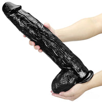 16.53in Thick Super Big Black Real Dildo For Anal Sex Stimulation