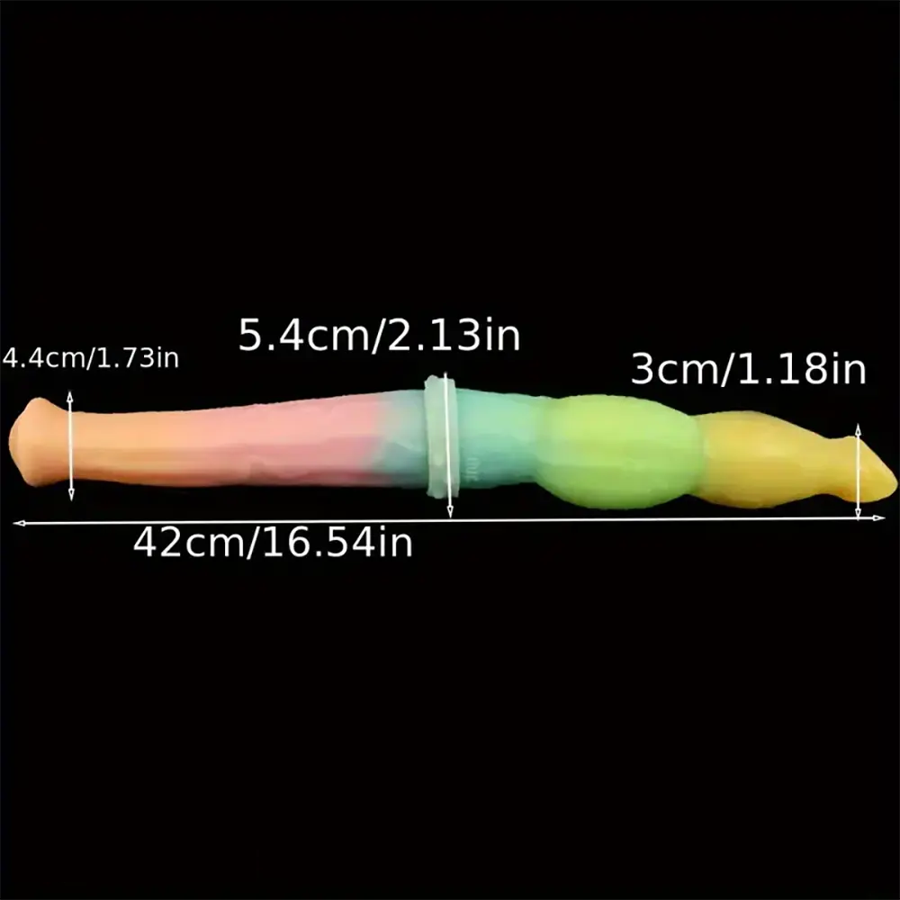 16.54in Double Sided Huge Long Soft Dog Horse Cock Lesbian Dildo